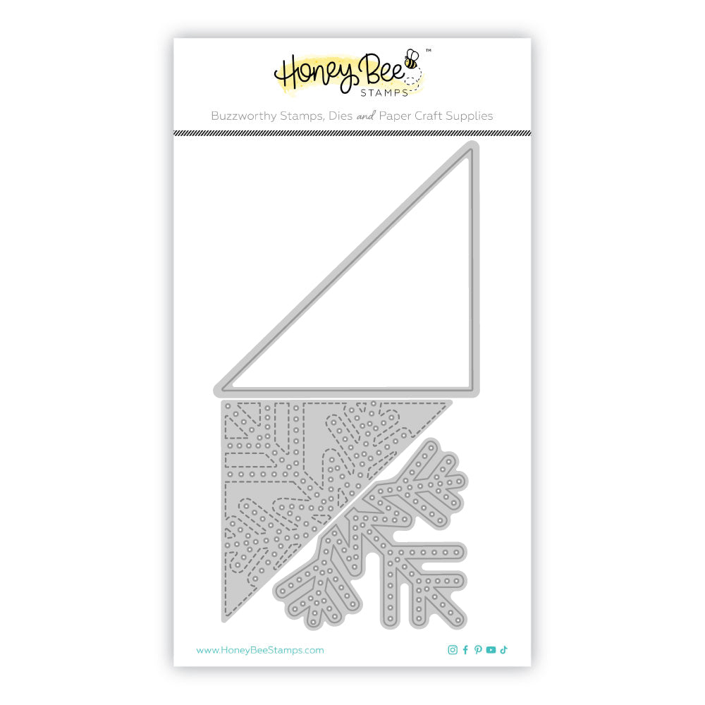 In Stitches: Bookmarked Snowflake - Honey Cuts - Stand - Alone Dies - Honey Bee Stamps