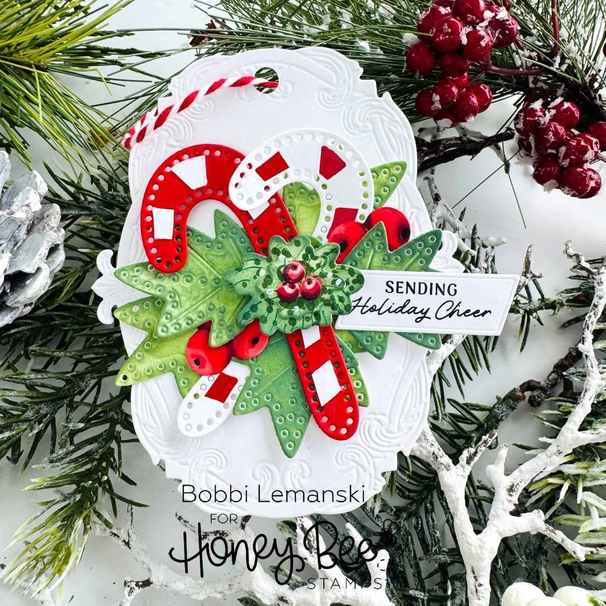 In Stitches: Candy Cane - Honey Cuts - Stand - Alone Dies - Honey Bee Stamps