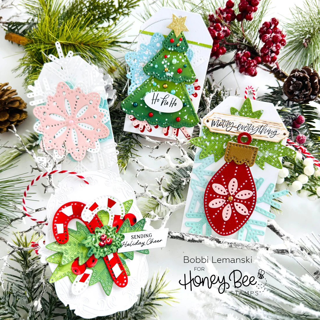 In Stitches: Candy Cane - Honey Cuts - Stand - Alone Dies - Honey Bee Stamps