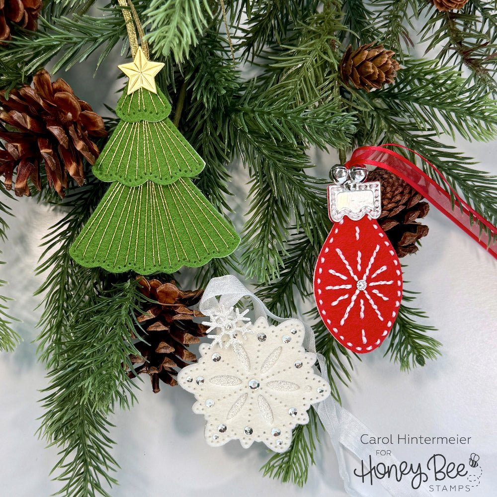 In Stitches: Christmas Tree - Honey Cuts - Stand - Alone Dies - Honey Bee Stamps