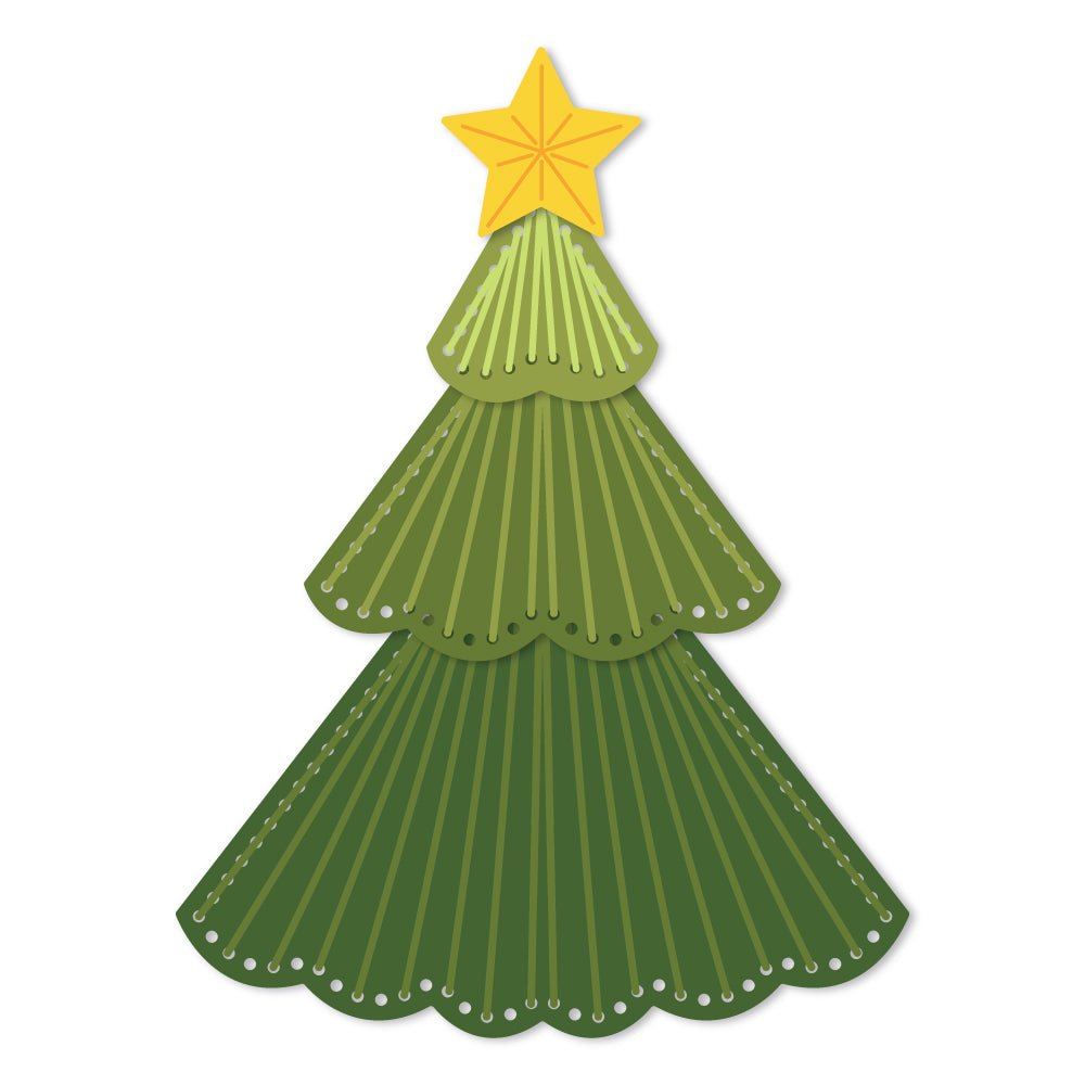 In Stitches: Christmas Tree - Honey Cuts - Stand - Alone Dies - Honey Bee Stamps