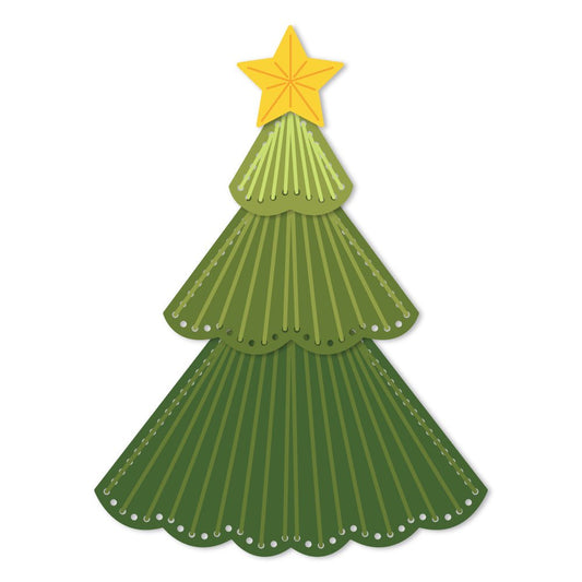 In Stitches: Christmas Tree - Honey Cuts - Stand - Alone Dies - Honey Bee Stamps