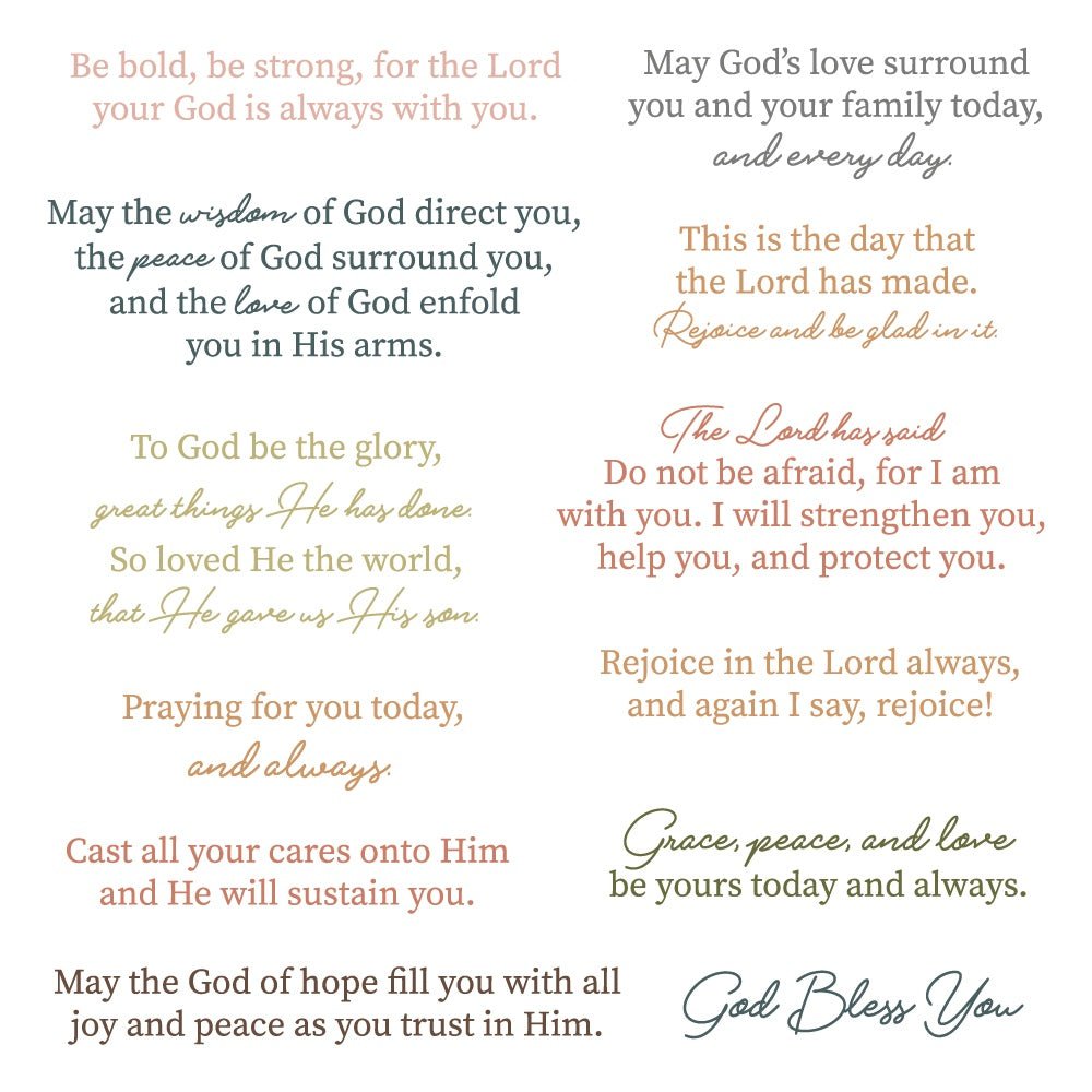 Inside Sentiments: God's Love - 6"x 6" Stamp Set - Honey Bee Stamps