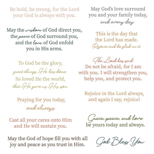 Inside Sentiments: God's Love - 6"x 6" Stamp Set - Honey Bee Stamps