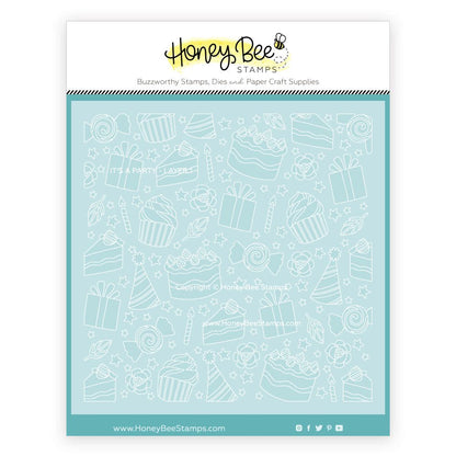 It's A Party - Set of 6 - 6"x6" Coordinating Stencils - Honey Bee Stamps
