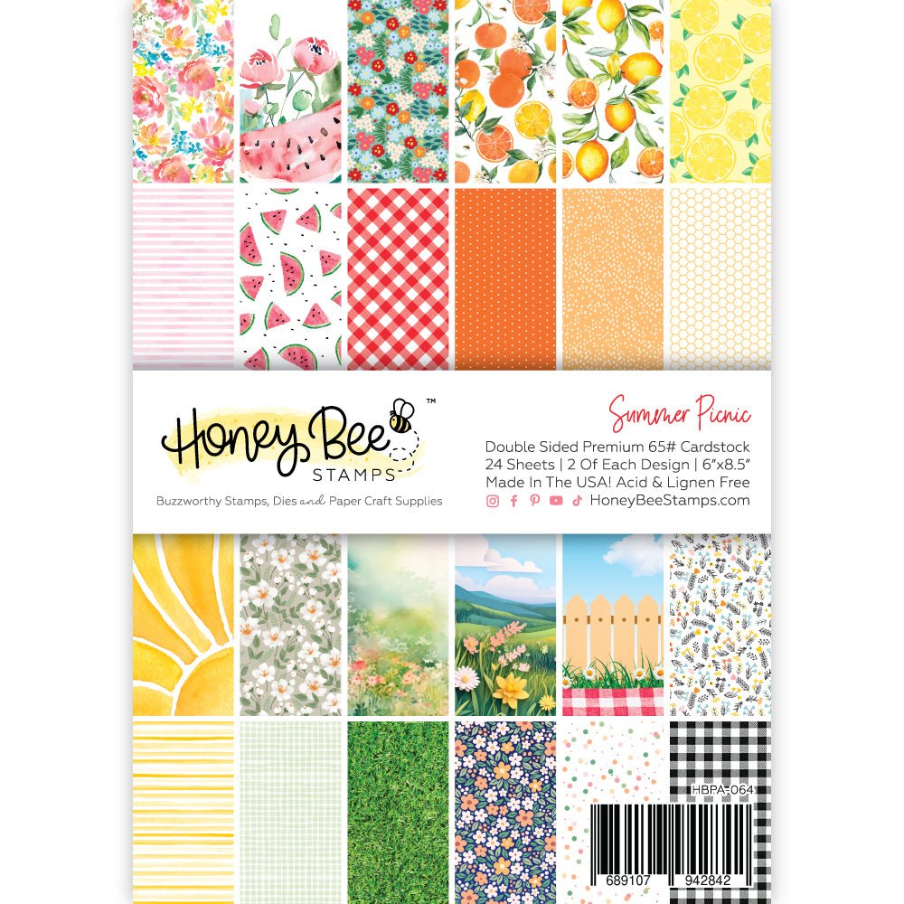 July 2026 - All New Printed Paper Packs and Coordinating Solid Cardstock - Honey Bee Stamps