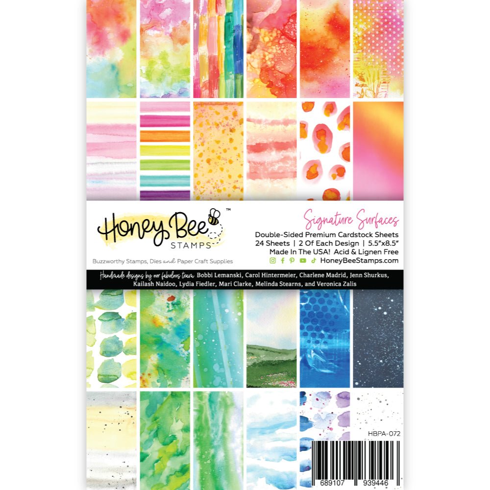 July 2026 - All New Printed Paper Packs and Coordinating Solid Cardstock - Honey Bee Stamps