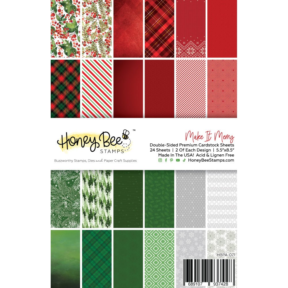 July 2026 - All New Printed Paper Packs and Coordinating Solid Cardstock - Honey Bee Stamps
