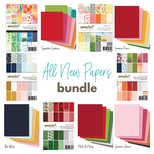 July 2026 - All New Printed Paper Packs and Coordinating Solid Cardstock - Honey Bee Stamps