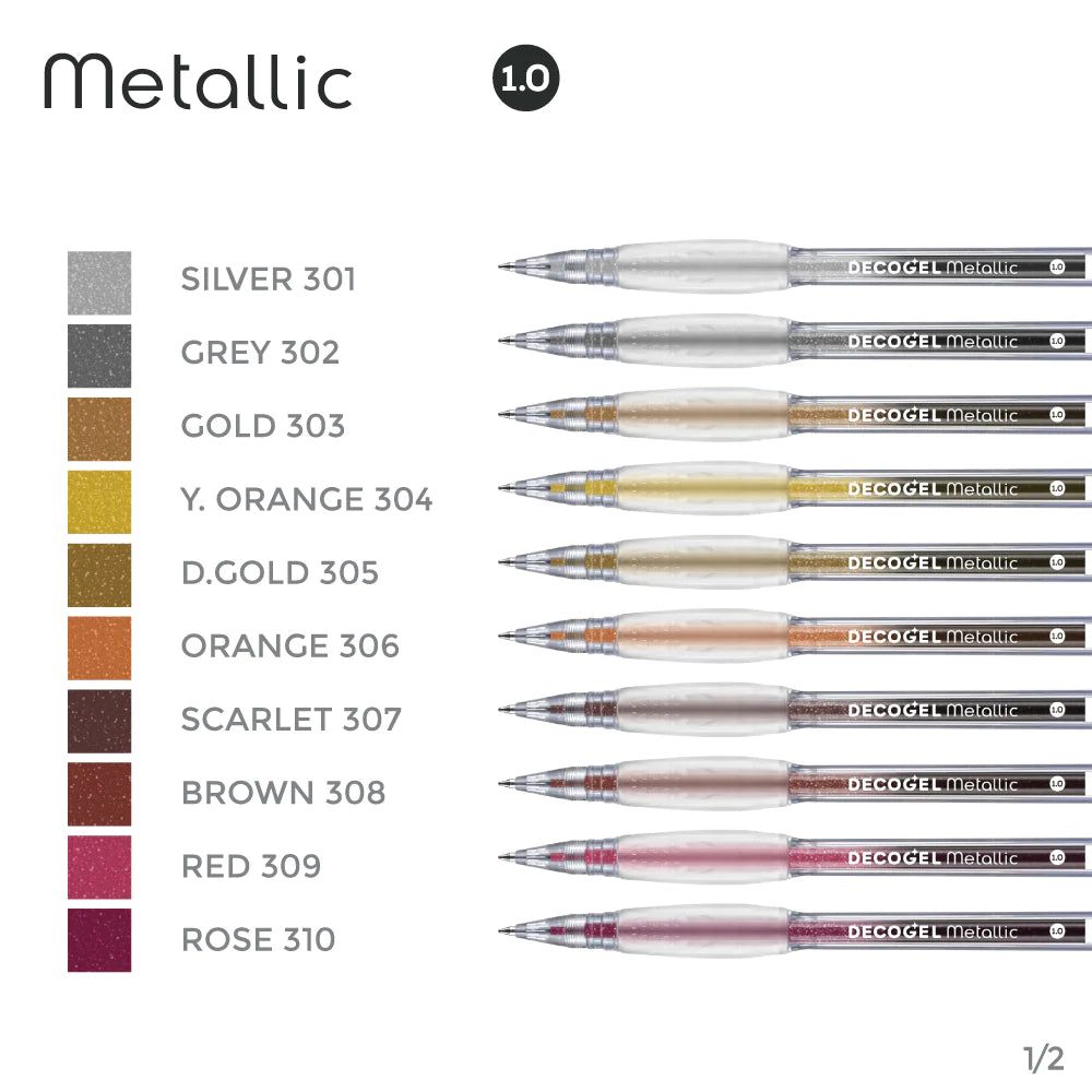 Karin Deco Gel 1.0 Metallic - Gold 303 Sparkle Gel Pen - Honey Bee Stamps