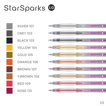 Karin Deco Gel 1.0 Star Sparks 20 Color Set Sparkle Gel Pens - Honey Bee Stamps