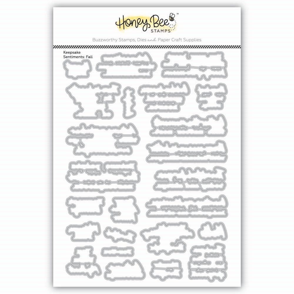 Keepsake Sentiments: Fall - Honey Cuts Coordinating Dies