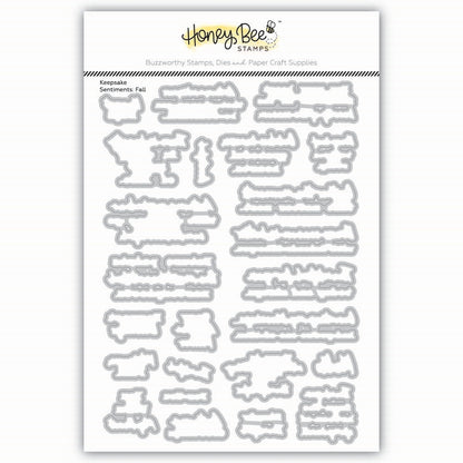 Keepsake Sentiments: Fall - Honey Cuts Coordinating Dies