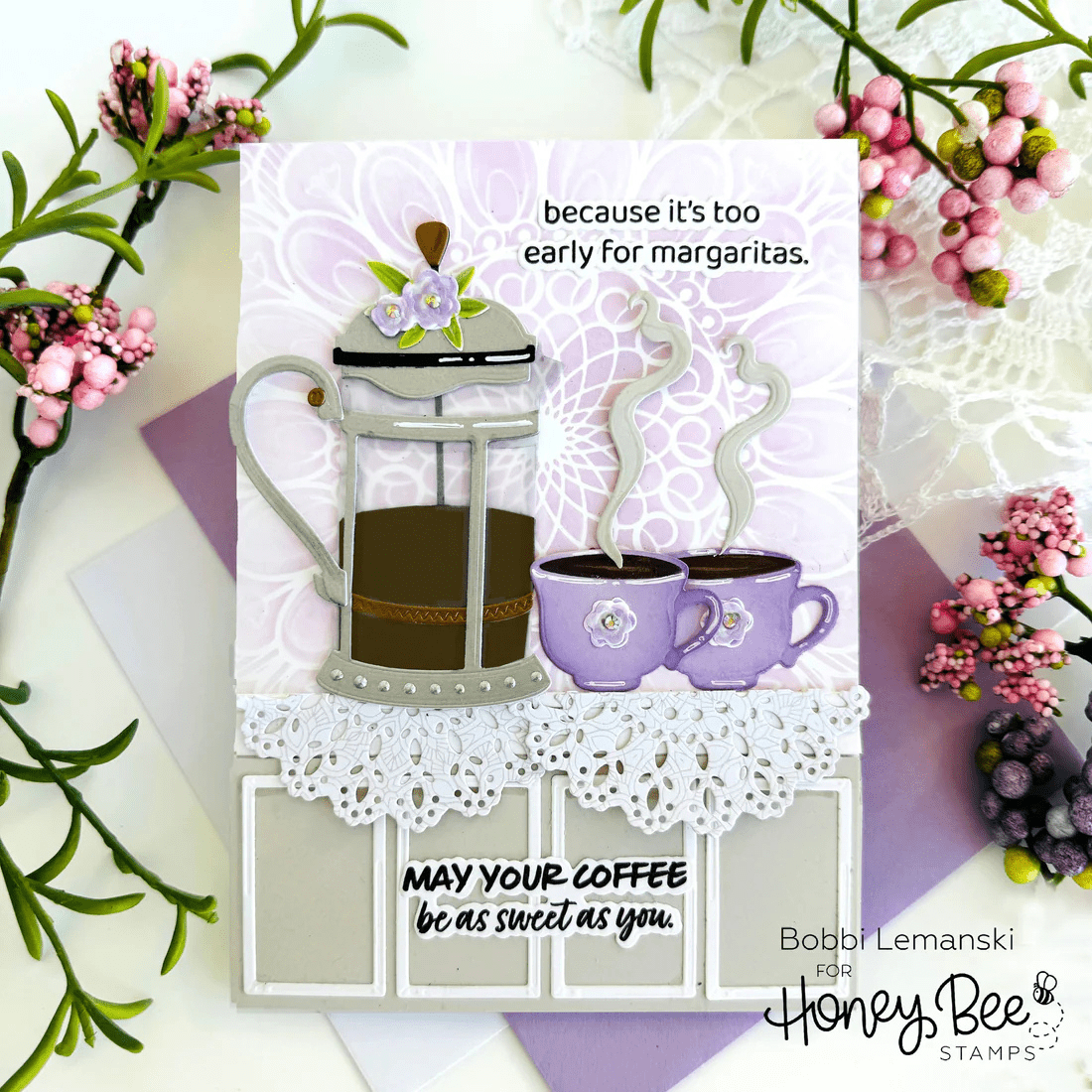 Lace & Loom - 6"x6" Background Stencil - Honey Bee Stamps