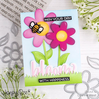 Large Stitched Flowers - Honey Cuts - Stand - Alone Dies - Honey Bee Stamps