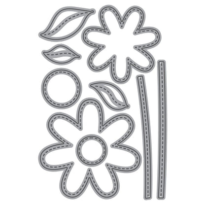 Large Stitched Flowers - Honey Cuts - Stand - Alone Dies - Honey Bee Stamps