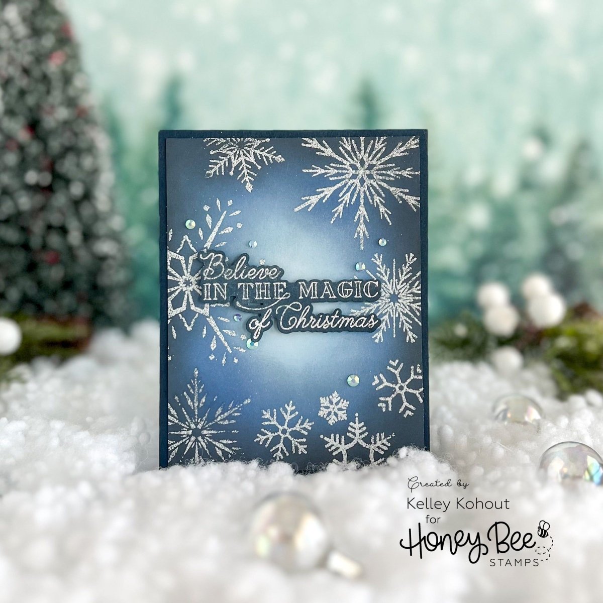 Let It Snow - 6x8 Photopolymer Stamp Set - Honey Bee Stamps