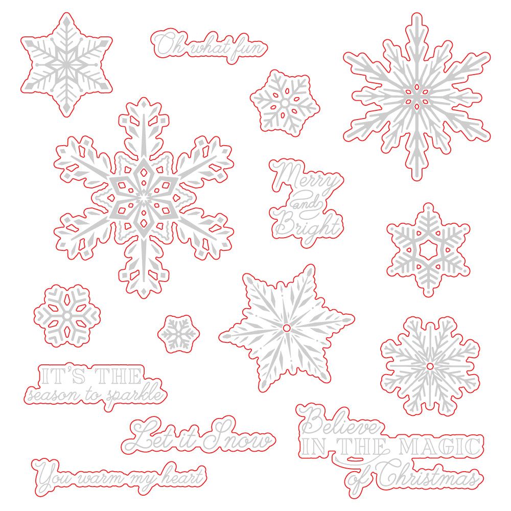 Let It Snow - Honey Cuts - Coordinating Dies - Honey Bee Stamps