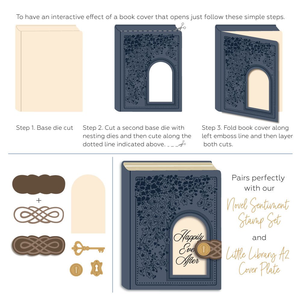 Little Library: Chapter One Add - On - Honey Cuts Stand - Alone Dies - Honey Bee Stamps