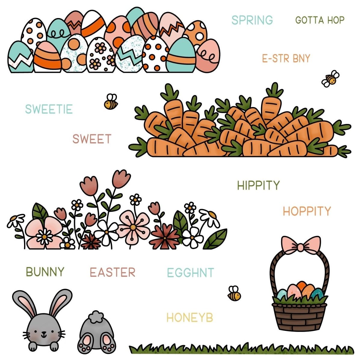 Loads Of Spring - 4x6 Photopolymer Stamp Set - Honey Bee Stamps