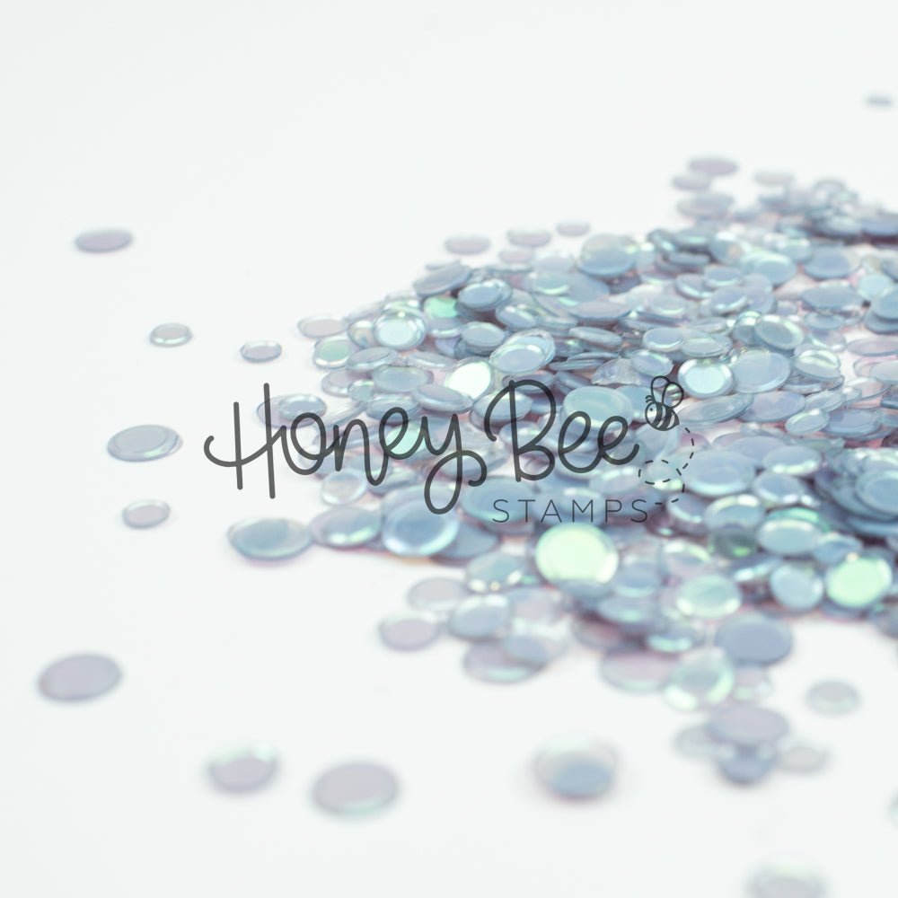 Lost Lake - No Hole Sequins - Pale Blue Gray Iridescent Confetti Mix - Honey Bee Stamps