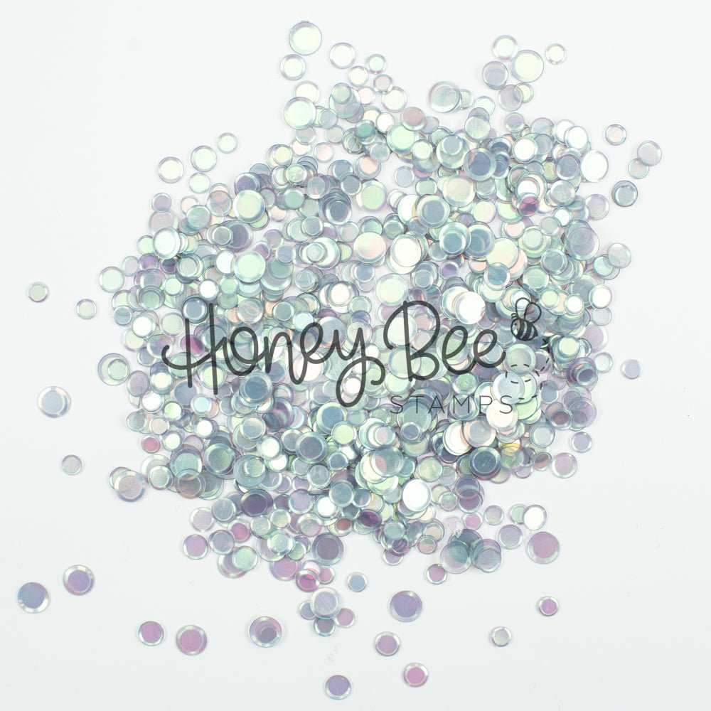 Lost Lake - No Hole Sequins - Pale Blue Gray Iridescent Confetti Mix - Honey Bee Stamps