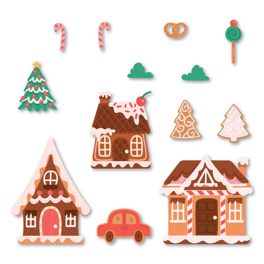 Lovely Layers: Alice's Gingerbread Lane - Honey Cuts - Stand - Alone Dies - Honey Bee Stamps