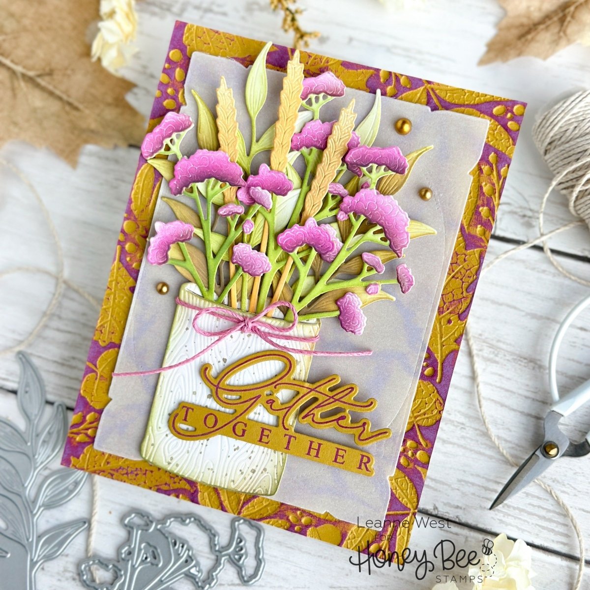 Lovely Layers: Autumn Bouquet - Honey Cuts - Stand - Alone Dies - Honey Bee Stamps