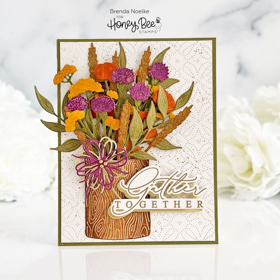 Lovely Layers: Autumn Bouquet - Honey Cuts - Stand - Alone Dies - Honey Bee Stamps