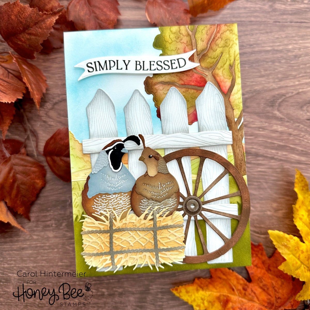 Lovely Layers: Barn Wood Fence - Honey Cuts - Stand - Alone Dies - Honey Bee Stamps