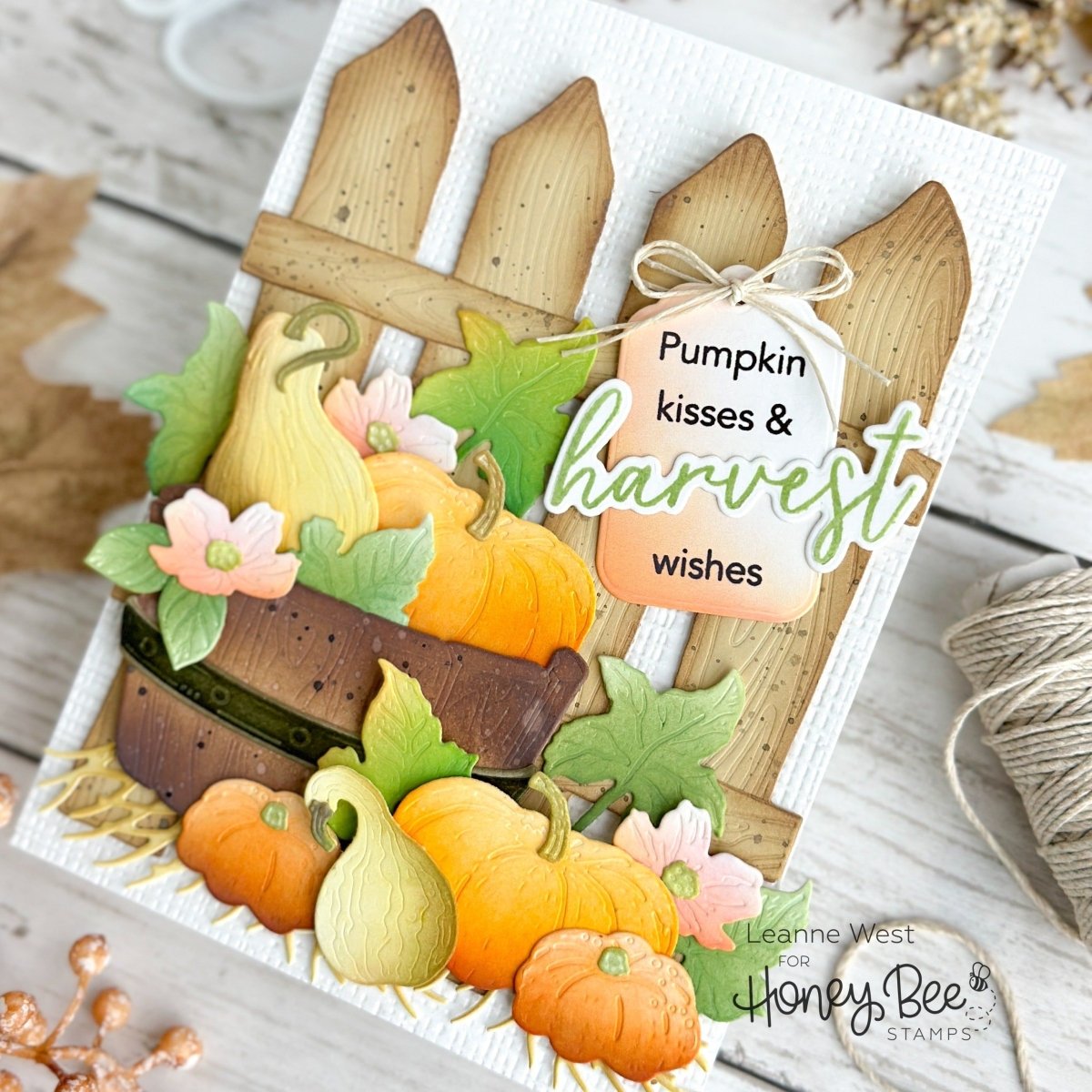 Lovely Layers: Barn Wood Fence - Honey Cuts - Stand - Alone Dies - Honey Bee Stamps