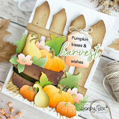 Lovely Layers: Barn Wood Fence - Honey Cuts - Stand - Alone Dies - Honey Bee Stamps