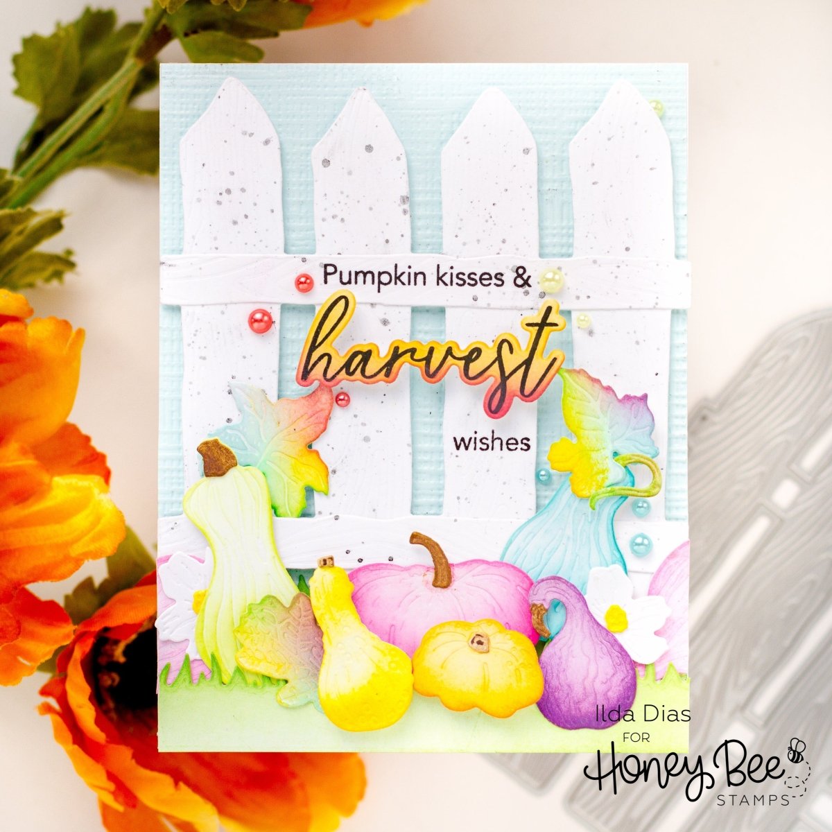 Lovely Layers: Barn Wood Fence - Honey Cuts - Stand - Alone Dies - Honey Bee Stamps
