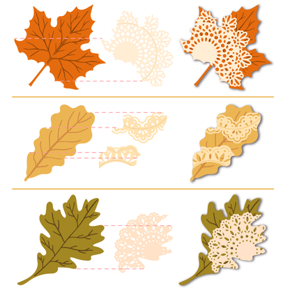Lovely Layers: Boho Leaves - Honey Cuts - Stand - Alone Dies - Honey Bee Stamps
