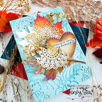 Lovely Layers: Boho Leaves - Honey Cuts - Stand - Alone Dies - Honey Bee Stamps