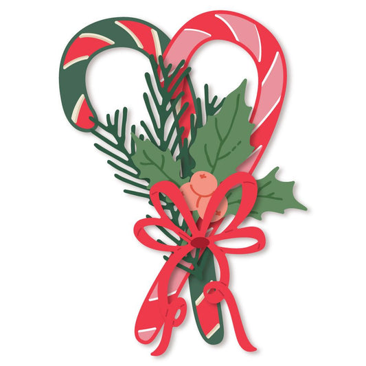 Lovely Layers: Candy Cane - Honey Cuts - Stand - Alone Dies - Honey Bee Stamps