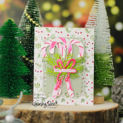Lovely Layers: Candy Cane - Honey Cuts - Stand - Alone Dies - Honey Bee Stamps