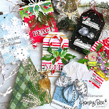 Lovely Layers: Candy Cane - Honey Cuts - Stand - Alone Dies - Honey Bee Stamps