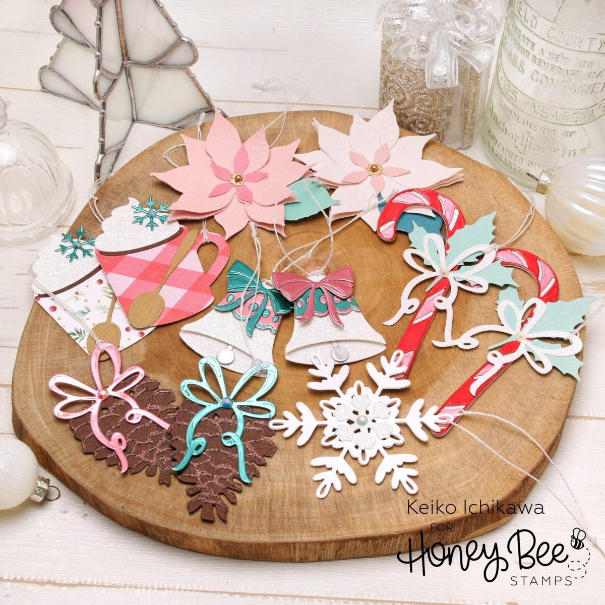 Lovely Layers: Candy Cane - Honey Cuts - Stand - Alone Dies - Honey Bee Stamps