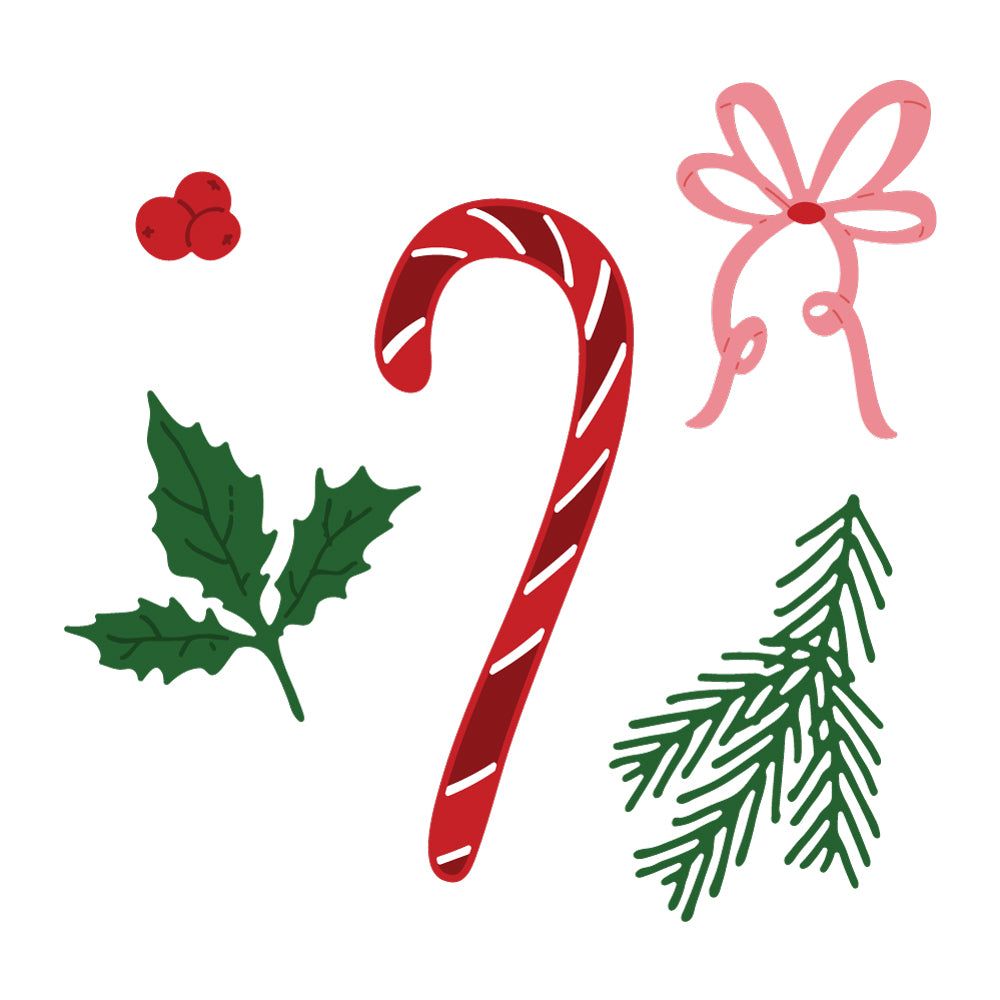Lovely Layers: Candy Cane - Honey Cuts - Stand - Alone Dies - Honey Bee Stamps