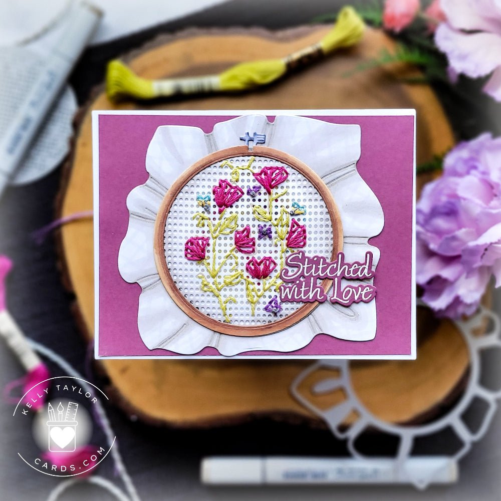 Lovely Layers: Circle Embroidery Hoop - Honey Cuts - Stand - Alone Dies - Honey Bee Stamps