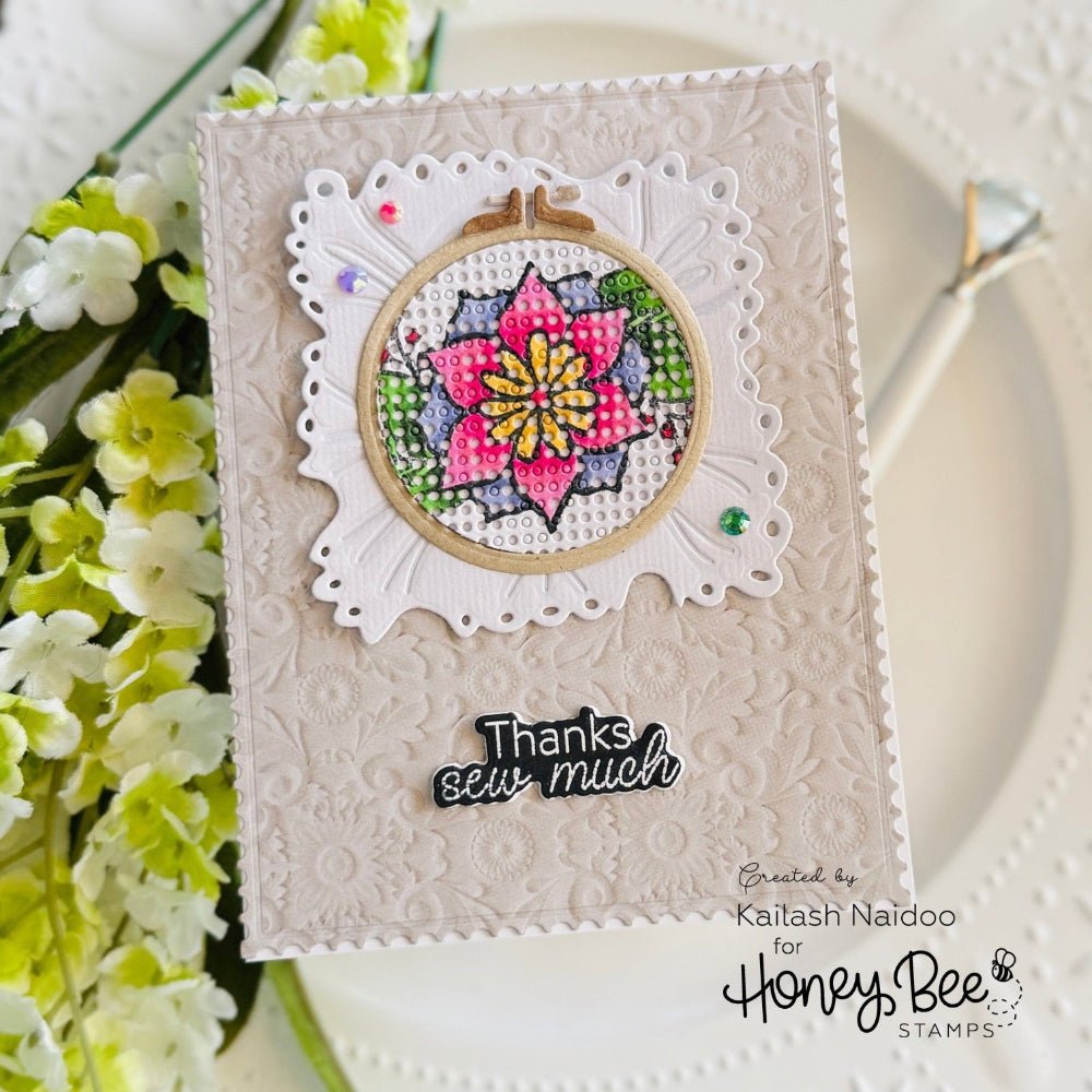 Lovely Layers: Circle Embroidery Hoop - Honey Cuts - Stand - Alone Dies - Honey Bee Stamps