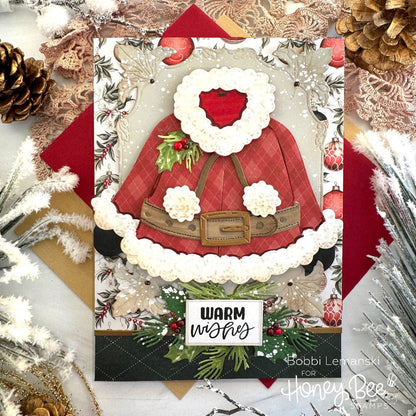 Lovely Layers: Coat Holiday Add - On - Honey Cuts - Stand - Alone Dies - Honey Bee Stamps