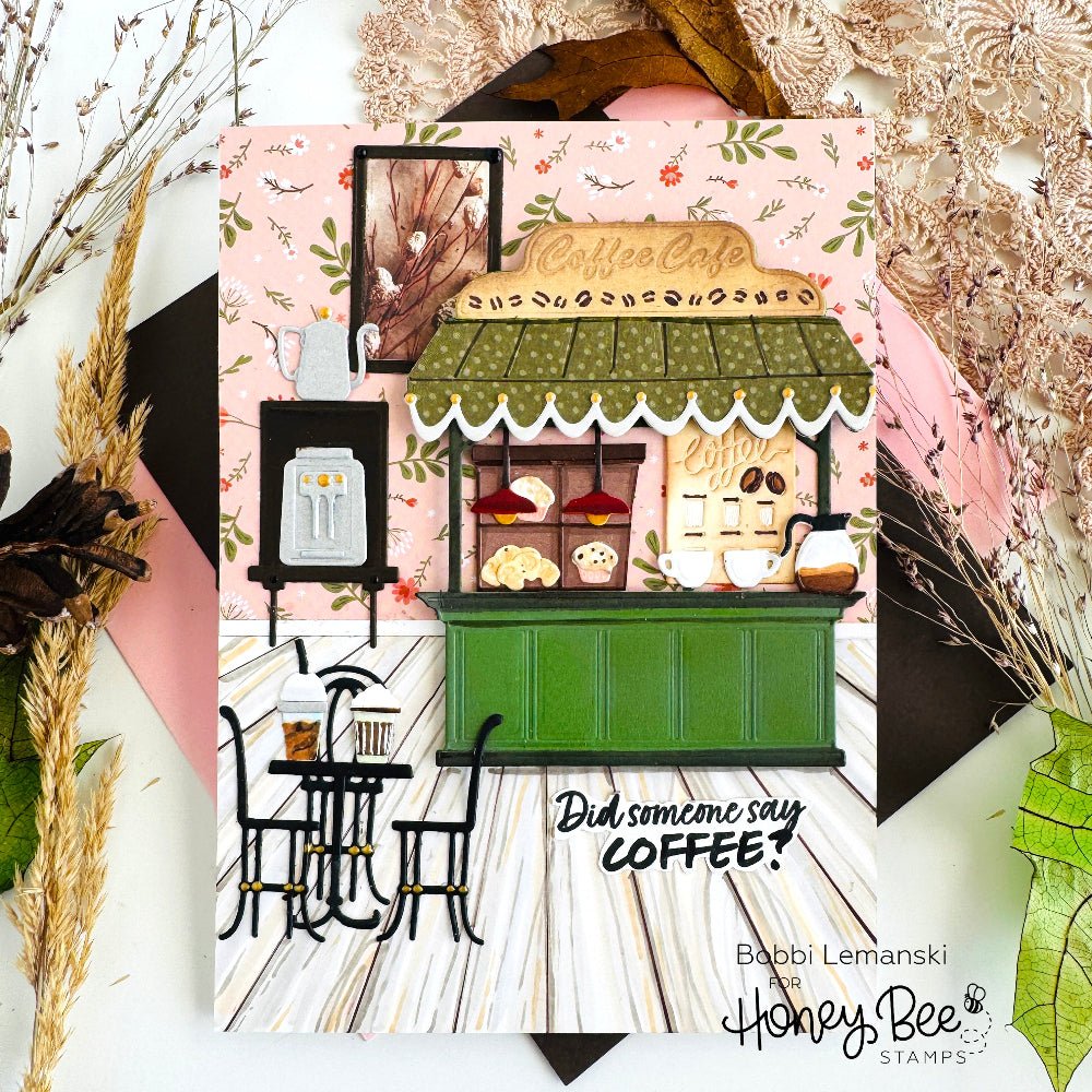 Lovely Layers: Coffee Bar - Honey Cuts - Stand - Alone Dies - Honey Bee Stamps