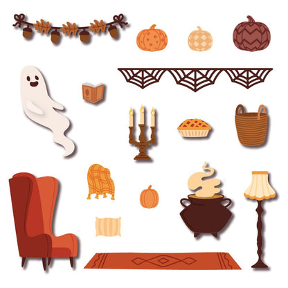 Lovely Layers: Fireplace Falloween Add - On - Honey Cuts - Stand - Alone Dies - Honey Bee Stamps