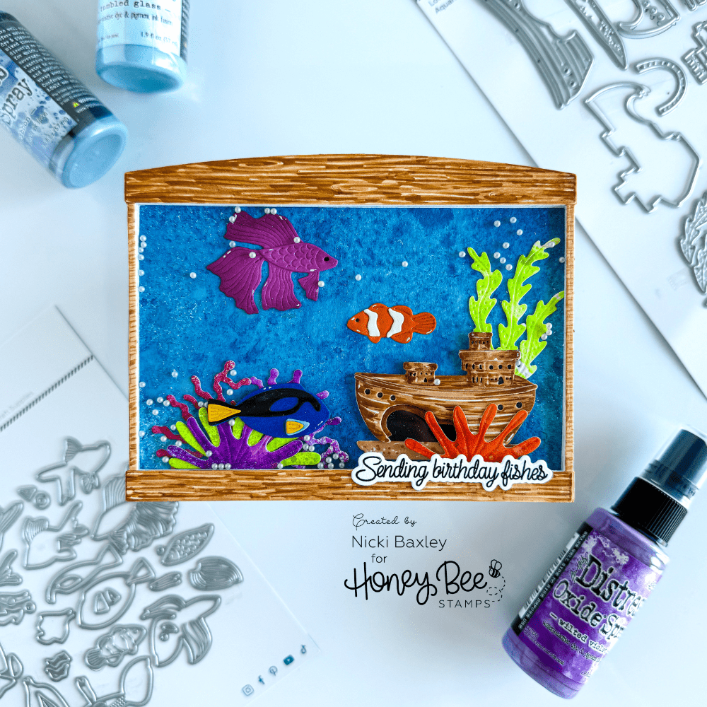 Lovely Layers: Fish - Honey Cuts - Stand - Alone Dies - Honey Bee Stamps