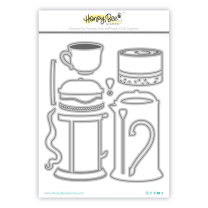 Lovely Layers: French Press - Honey Cuts - Stand - Alone Dies - Honey Bee Stamps