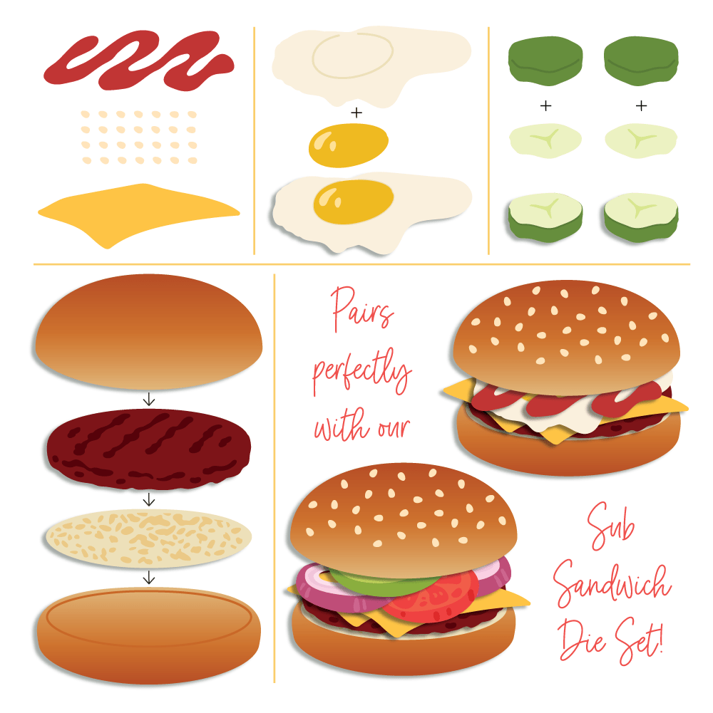 Lovely Layers: Hamburger - Honey Cuts Stand-Alone Dies - Honey Bee Stamps