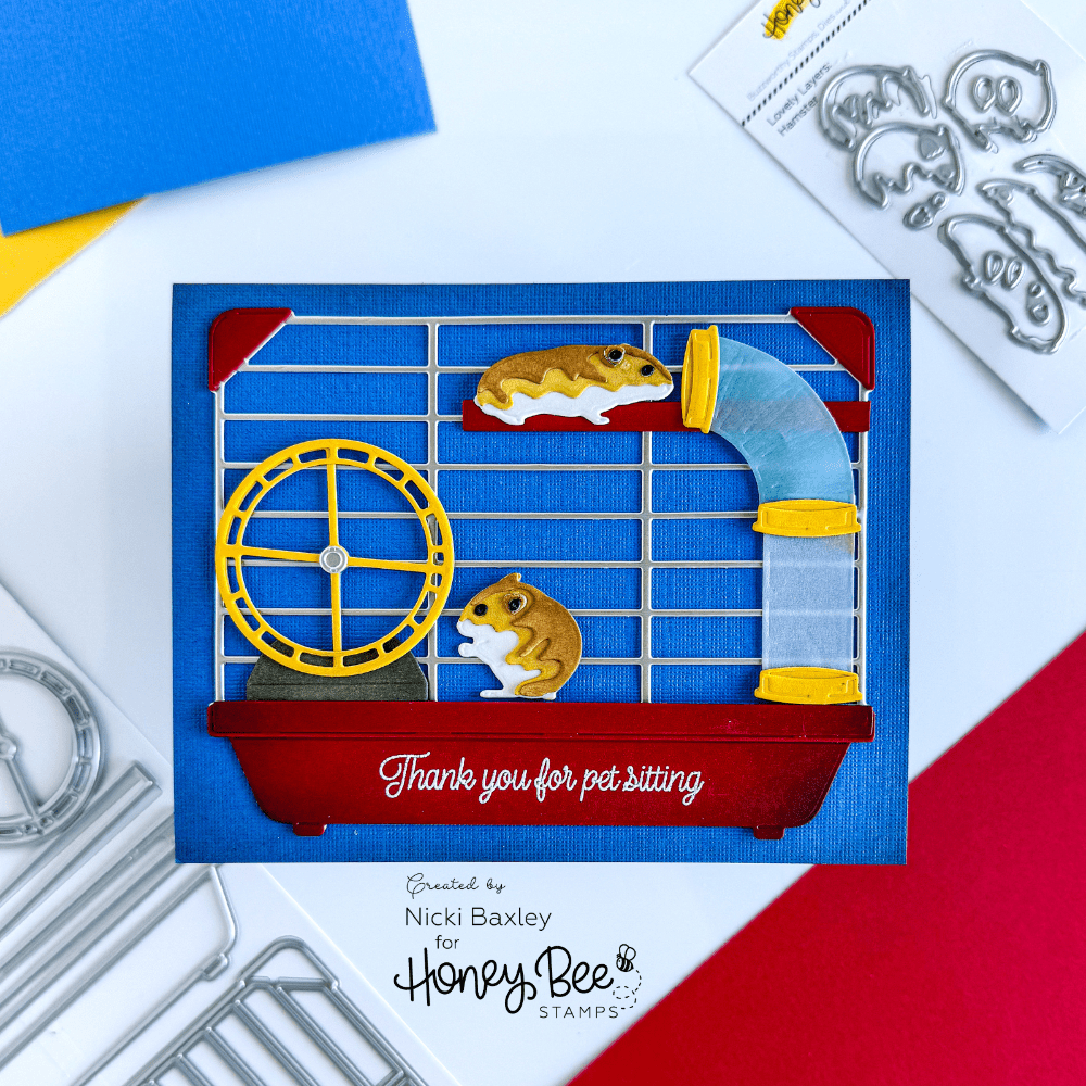 Lovely Layers: Hamster - Honey Cuts - Stand - Alone Dies - Honey Bee Stamps