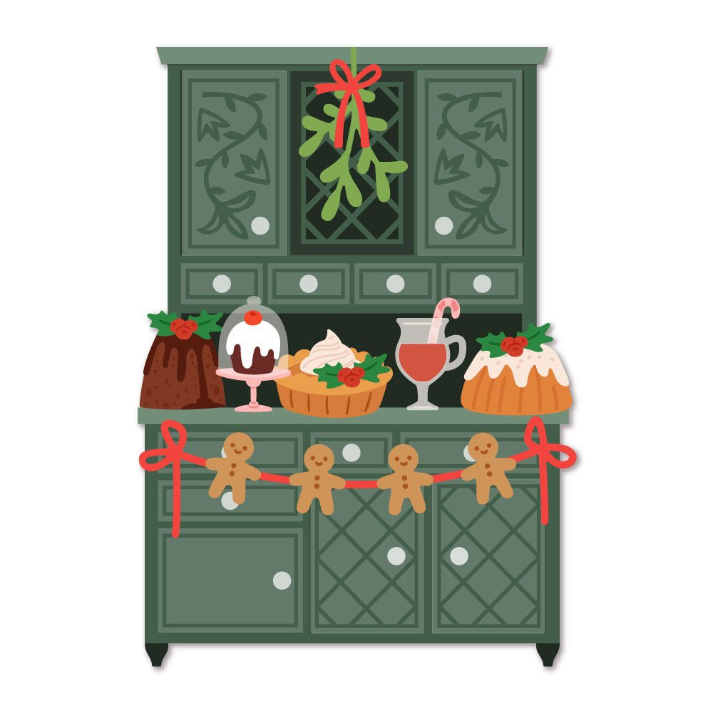 Lovely Layers: Hoosier Cabinet - Holiday Add - On - Honey Cuts - Stand - Alone Dies - Honey Bee Stamps
